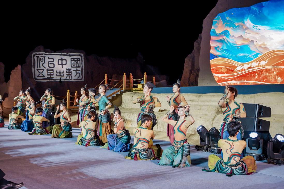 “何以中國(guó)·五星出東方”網(wǎng)絡(luò)主題宣傳活動(dòng)現(xiàn)場(chǎng)。人民視頻供圖